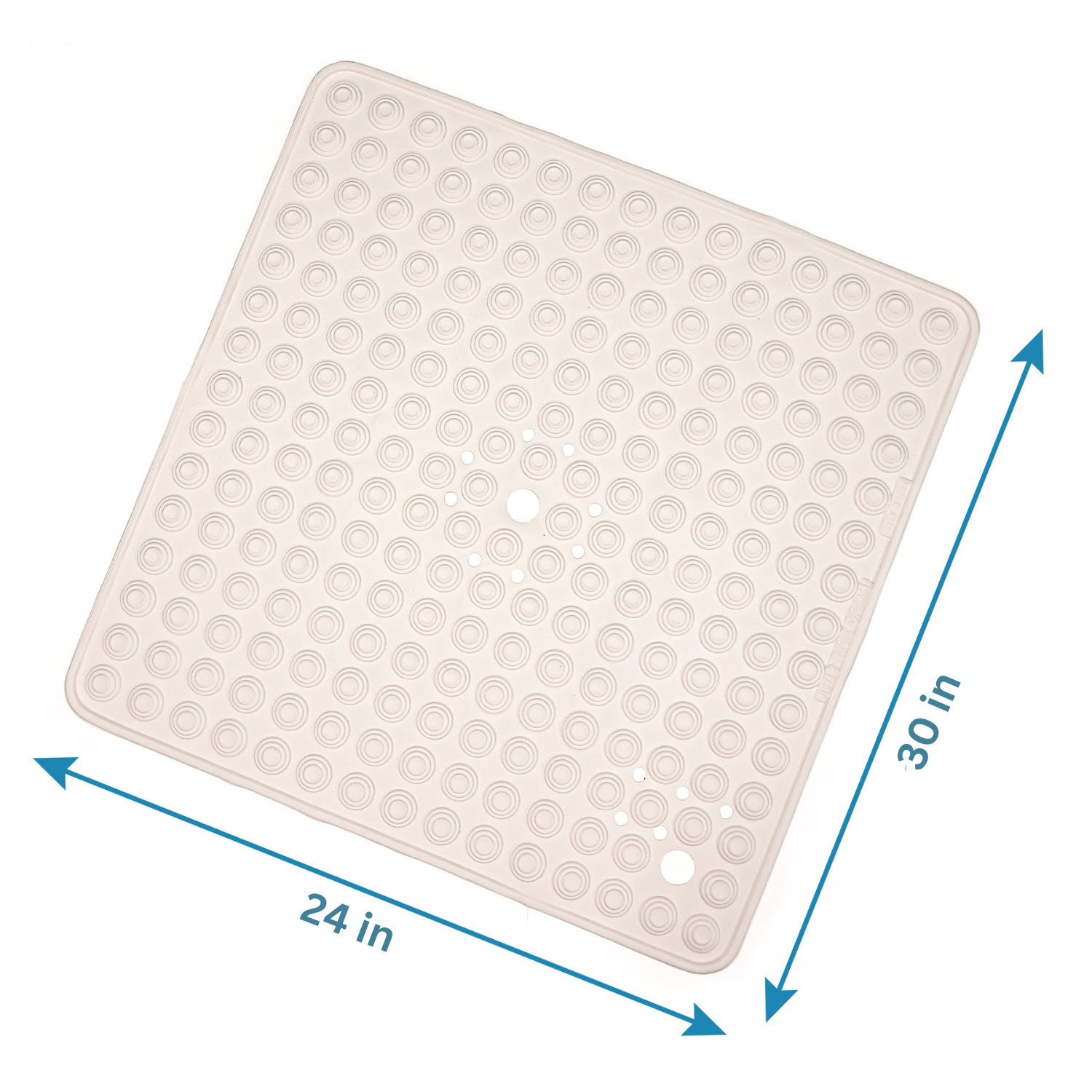 Extra Large No Suction Cup Shower Stall Mat, 24" X 30" Made In Italy